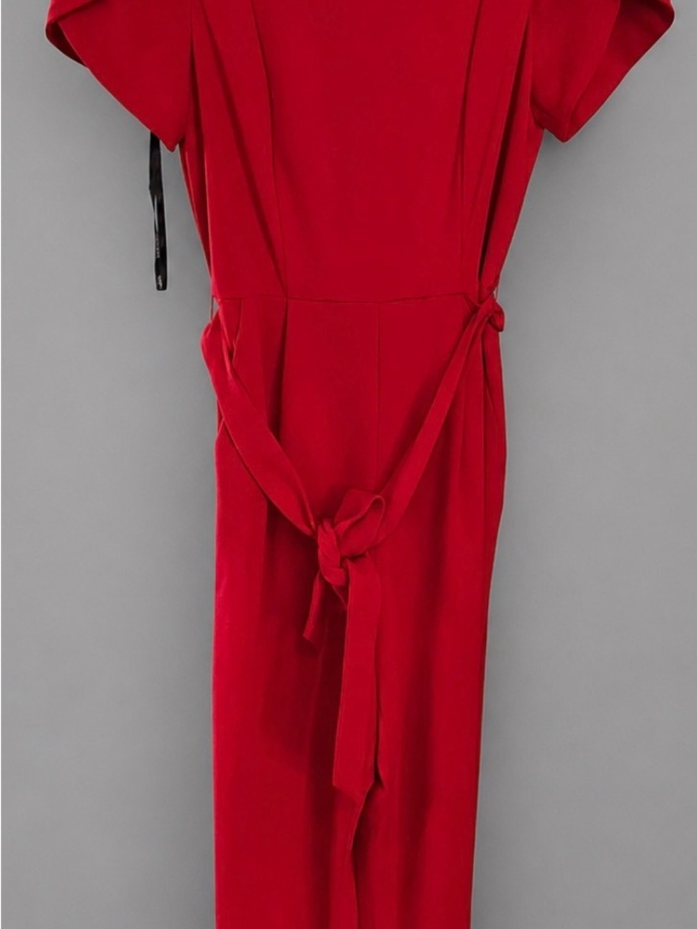 Calvin Klein Red Tie-Waist Midi Dress